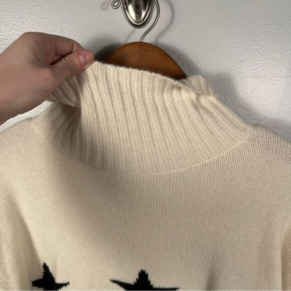 NakedCashmere Stella Star Graphic Turtleneck Cashmere Sweater NWT Size Small - Picture 6 of 16